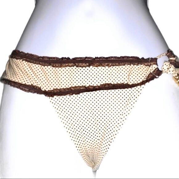 Beach Bunny Brown Polka Dot Bikini Bottom - Picture 1 of 9
